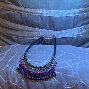 Native inspired colorful necklace